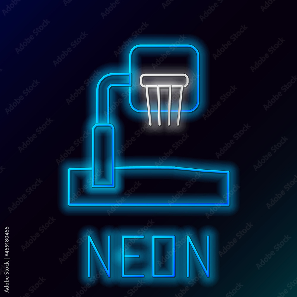 Glowing neon line Basketball backboard icon isolated on black background. Colorful outline concept. Vector Glowing neon line Basketball backboard icon isolated on black background. Colorful outline concept. Vector