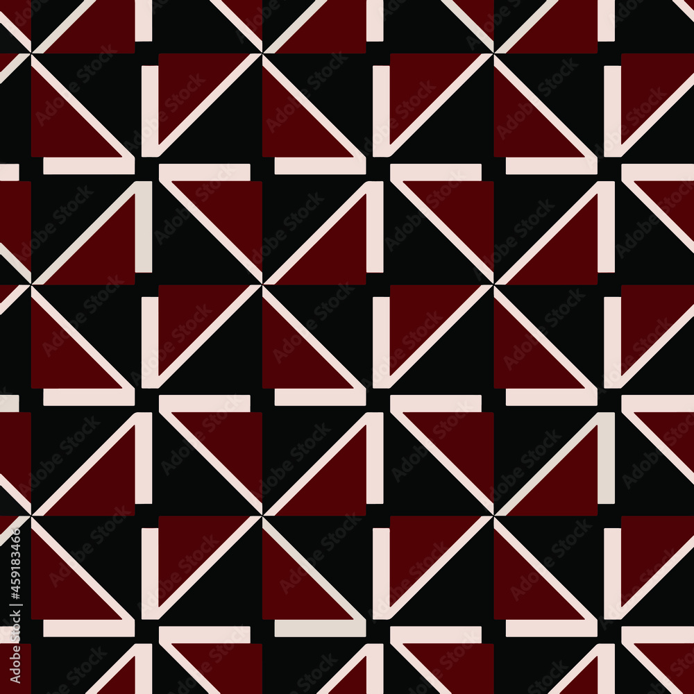 Geometric black and red design lining pattern Geometric black and red design lining pattern