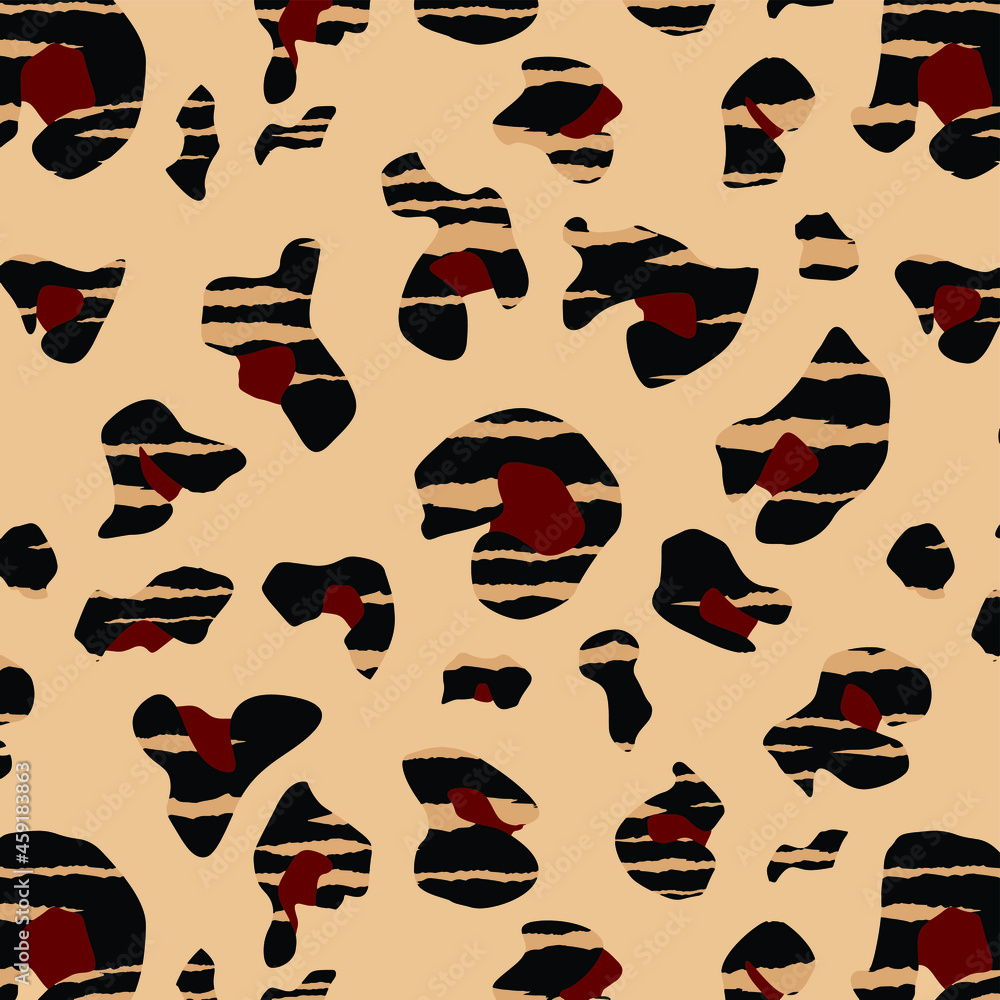 Leopard pattern design, vector background Leopard pattern design, vector background