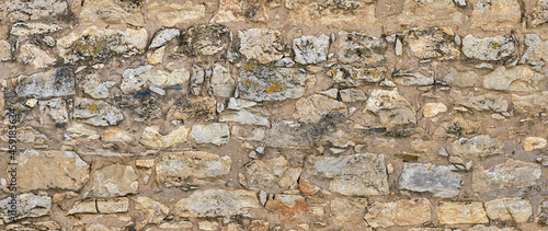 Natural stone wall. Seamless texture. Perfect tiled on all sides.