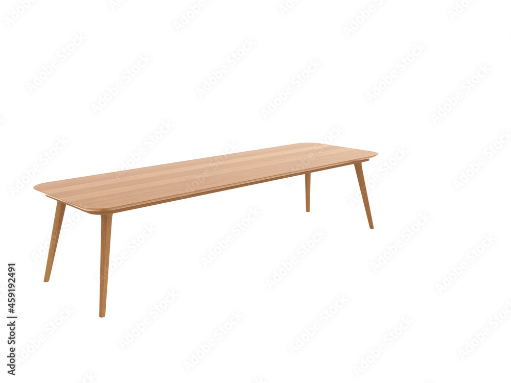 3d render of wooden table on white background 3d render of wooden table on white background