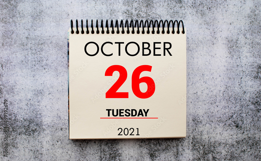 Fototapeta premium Save the Date written on a calendar - October 26