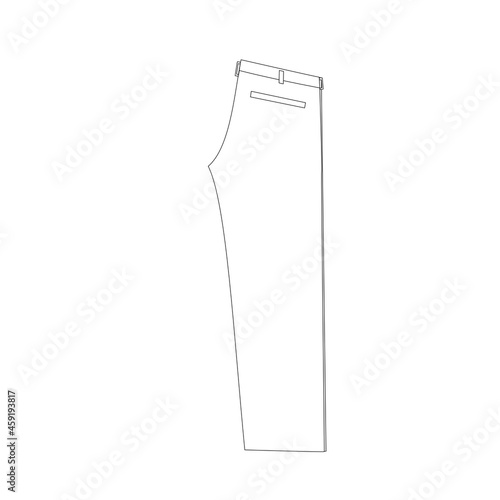 洗濯物の畳み方。ズボンを縦半分に折る