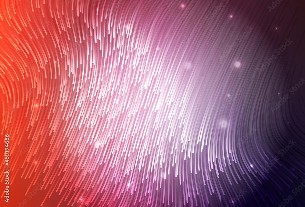 Light Pink, Red vector texture with curved lines.