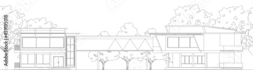 3D illustration of building project
