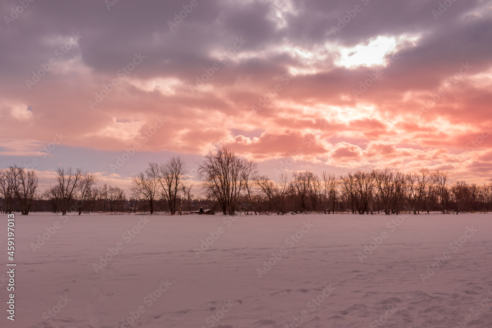 Winter wonderland scene and landscape Ontario Canada Winter wonderland scene and landscape Ontario Canada