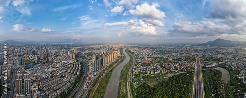 Aerial View of the city of Putian