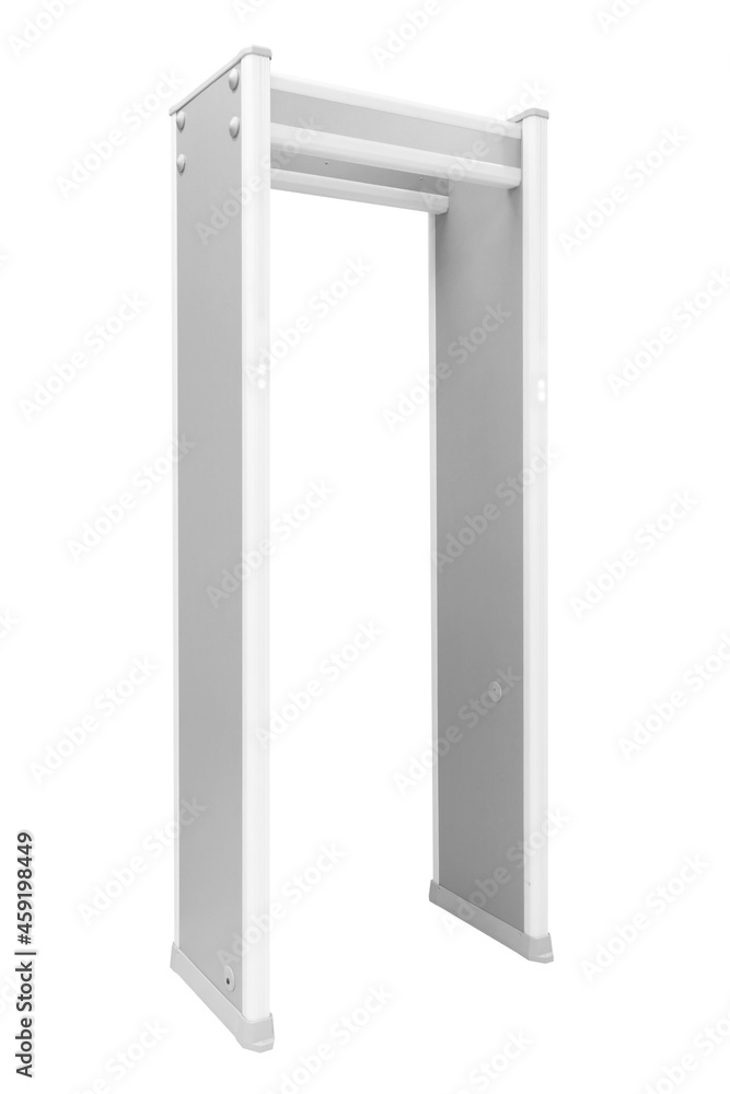 Metal detector door isolated on white background with clipping path Metal detector door isolated on white background with clipping path