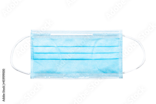 Medical mask for corona virus protection isolated on white background with clipping path