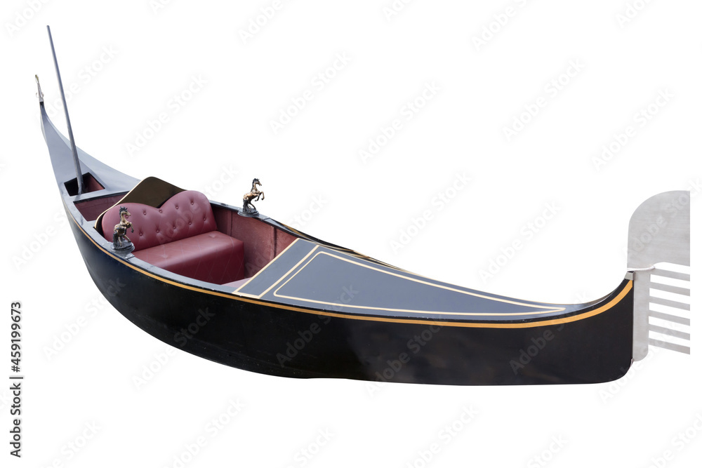 A venice gondola, this is a traditional venice,italian isolated on white background with clipping path