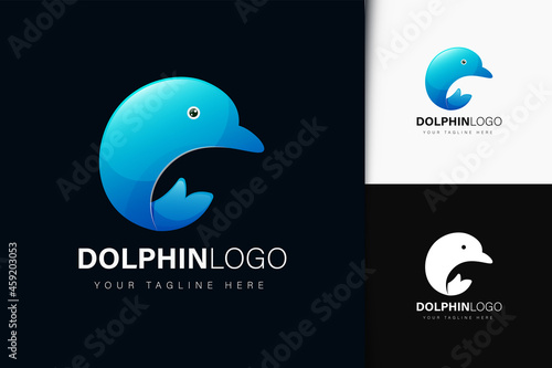 Dolphin logo design with gradient