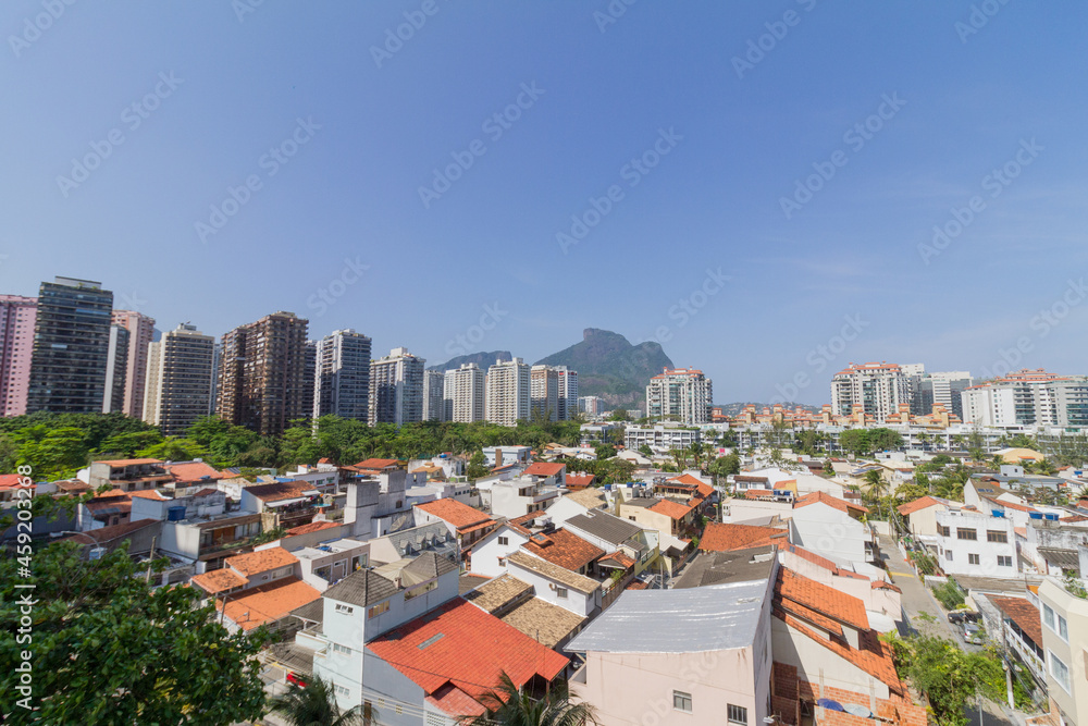 houses and buildings in Barra da Tijuca in Rio de Janeiro. houses and buildings in Barra da Tijuca in Rio de Janeiro.