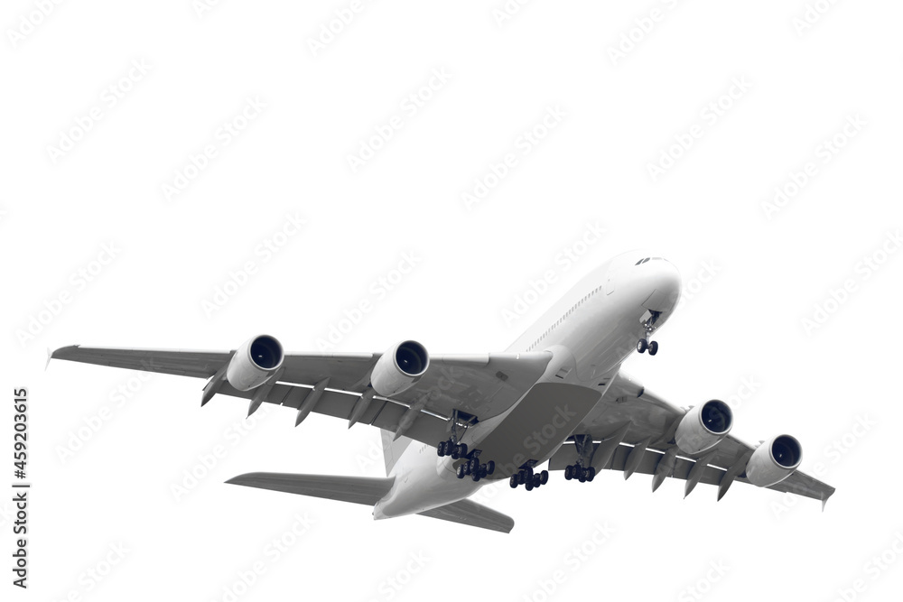 Passenger aircraft isolated on white background with clipping path Passenger aircraft isolated on white background with clipping path