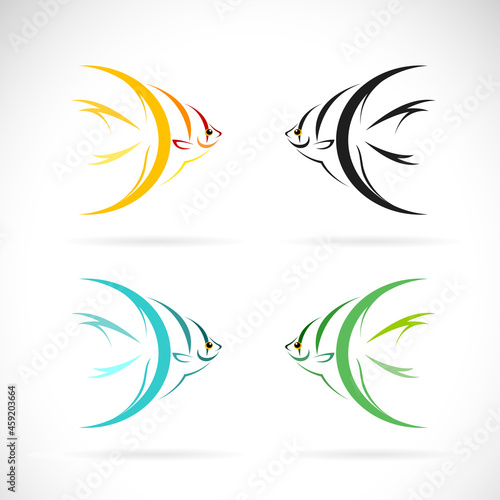 Vector of angel fish design on white background. Easy editable layered vector illustration. Farm Animals. Pets.