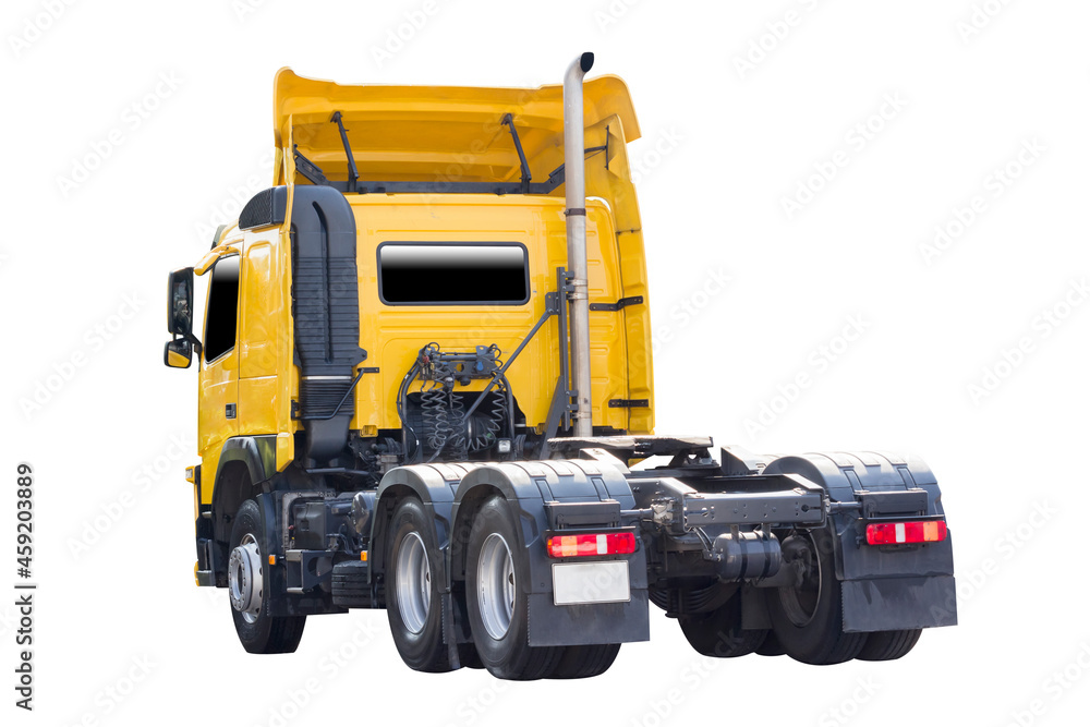  Trailer for Delivery transport isolated on white background with clipping path