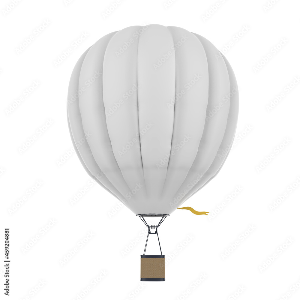 Fototapeta premium white hot air balloon isolated