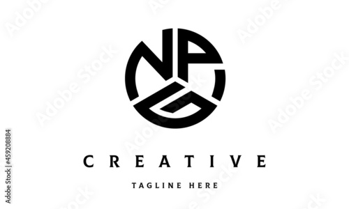 NPG circle three letter logo vector