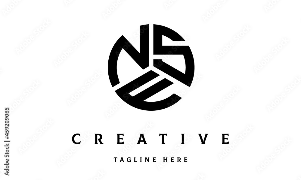 NSF circle three letter logo vector NSF circle three letter logo vector
