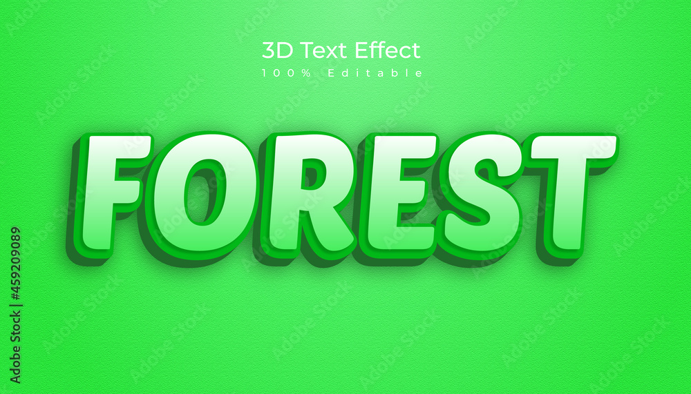 Forest 3D Editable Text Effect-Text effect Forest 3D Editable Text Effect-Text effect