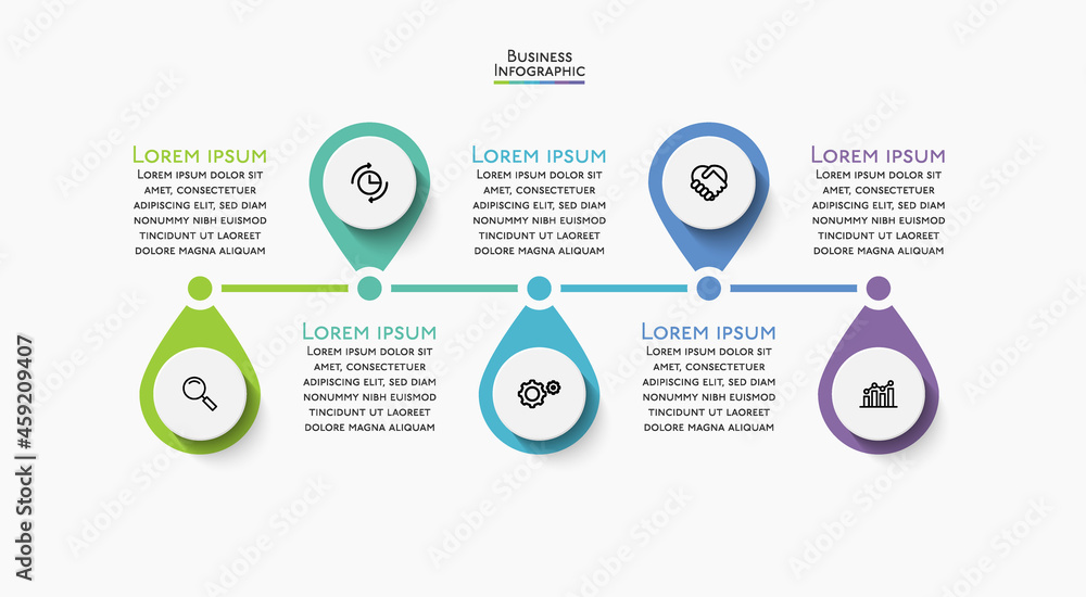 Business data visualization. timeline infographic icons designed for ...