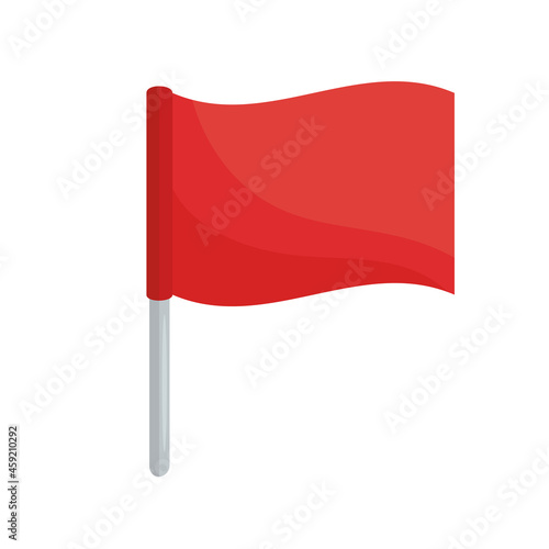 red flag waving