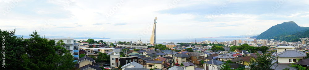 Cityscape of Beppu and B-CON Plaza, Global Tower in Oita, Japan - 日本 大分 別府 グローバルタワー ビーコンプラザ 別府 街並み	