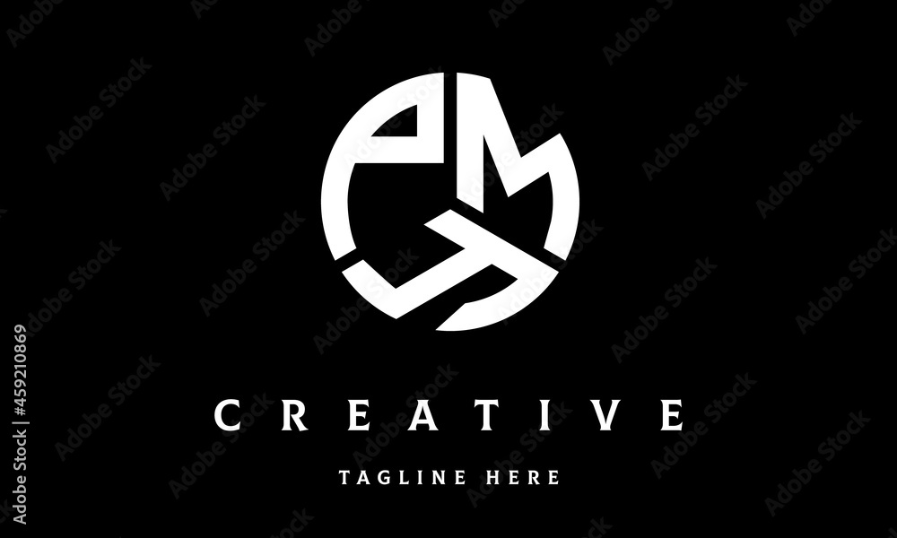PMY circle three letter logo vector PMY circle three letter logo vector