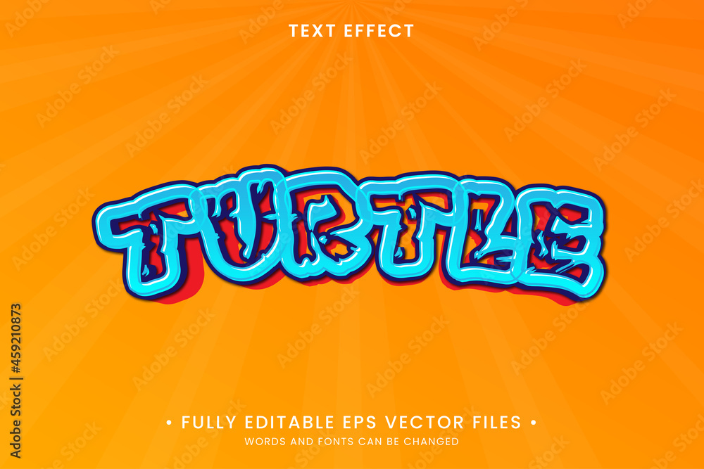 Turtle editable text effect Turtle editable text effect