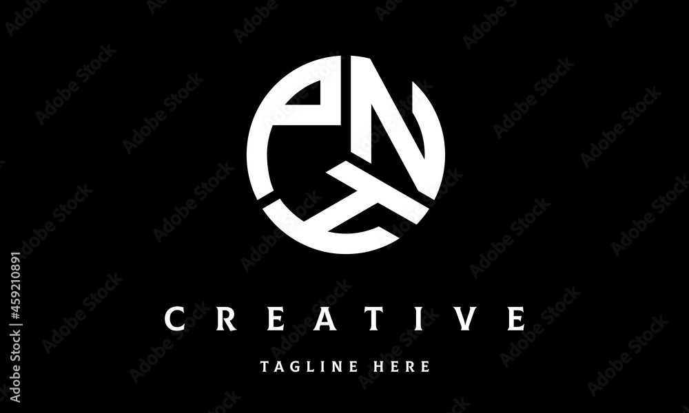 PNH circle three letter logo vector PNH circle three letter logo vector