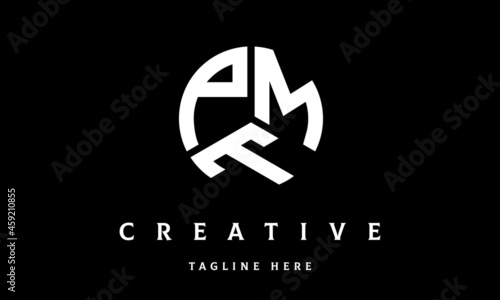 PMT circle three letter logo vector