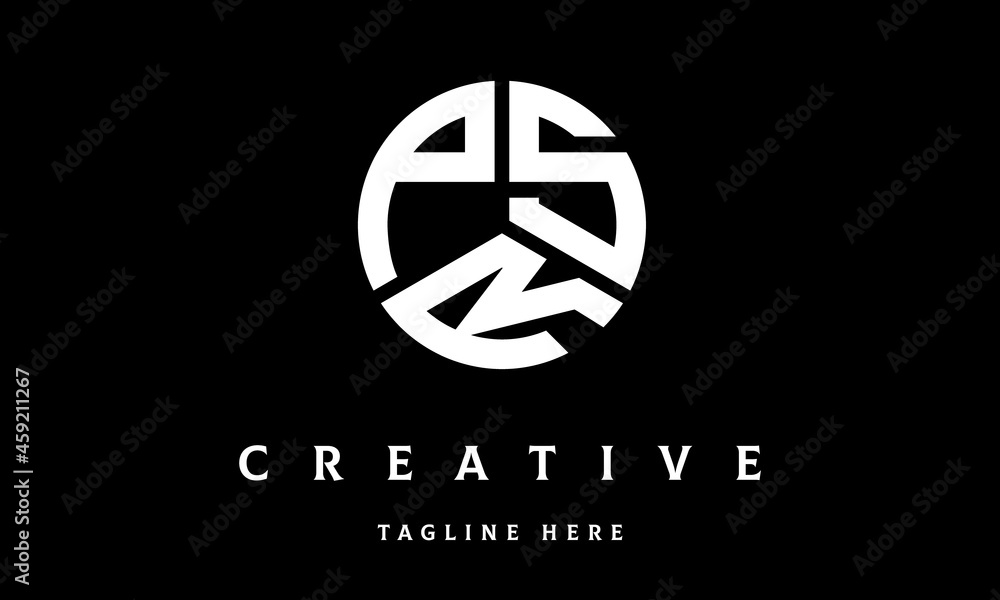 PSR circle three letter logo vector PSR circle three letter logo vector