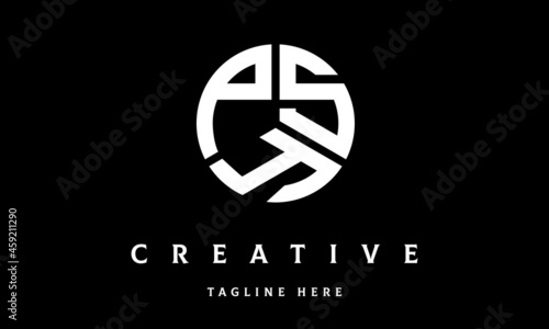 PSY circle three letter logo vector