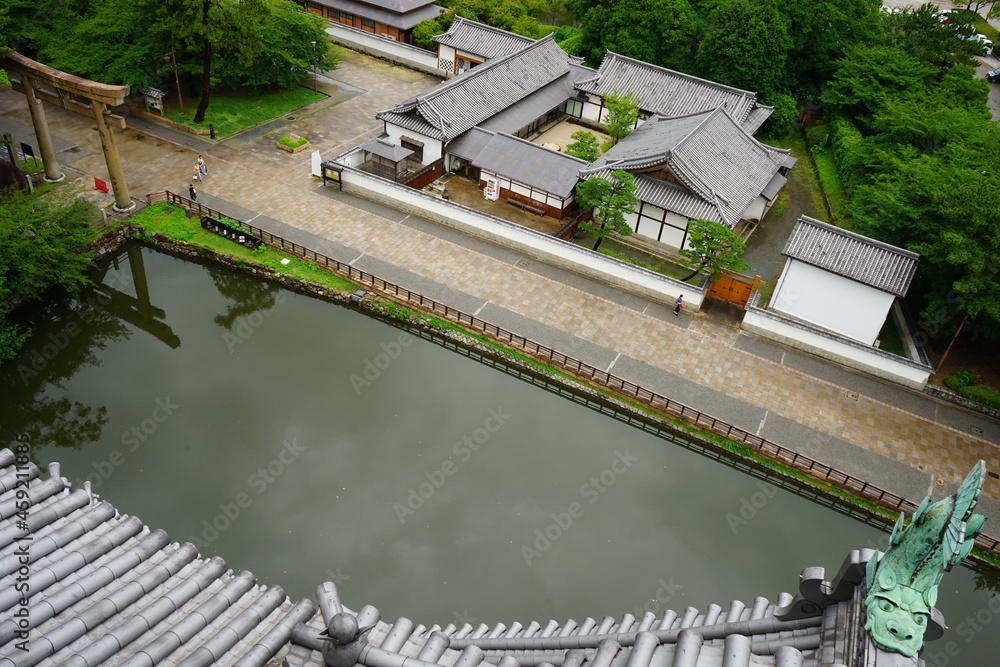 Aerial view of Kokura from Kokura Castle in Kita-Kyushu, Fukuoka, Japan - 日本 福岡 北九州 小倉の街 