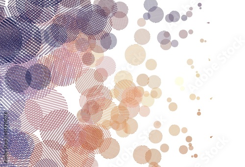 Light Pink, Yellow vector pattern with spheres. © smaria2015