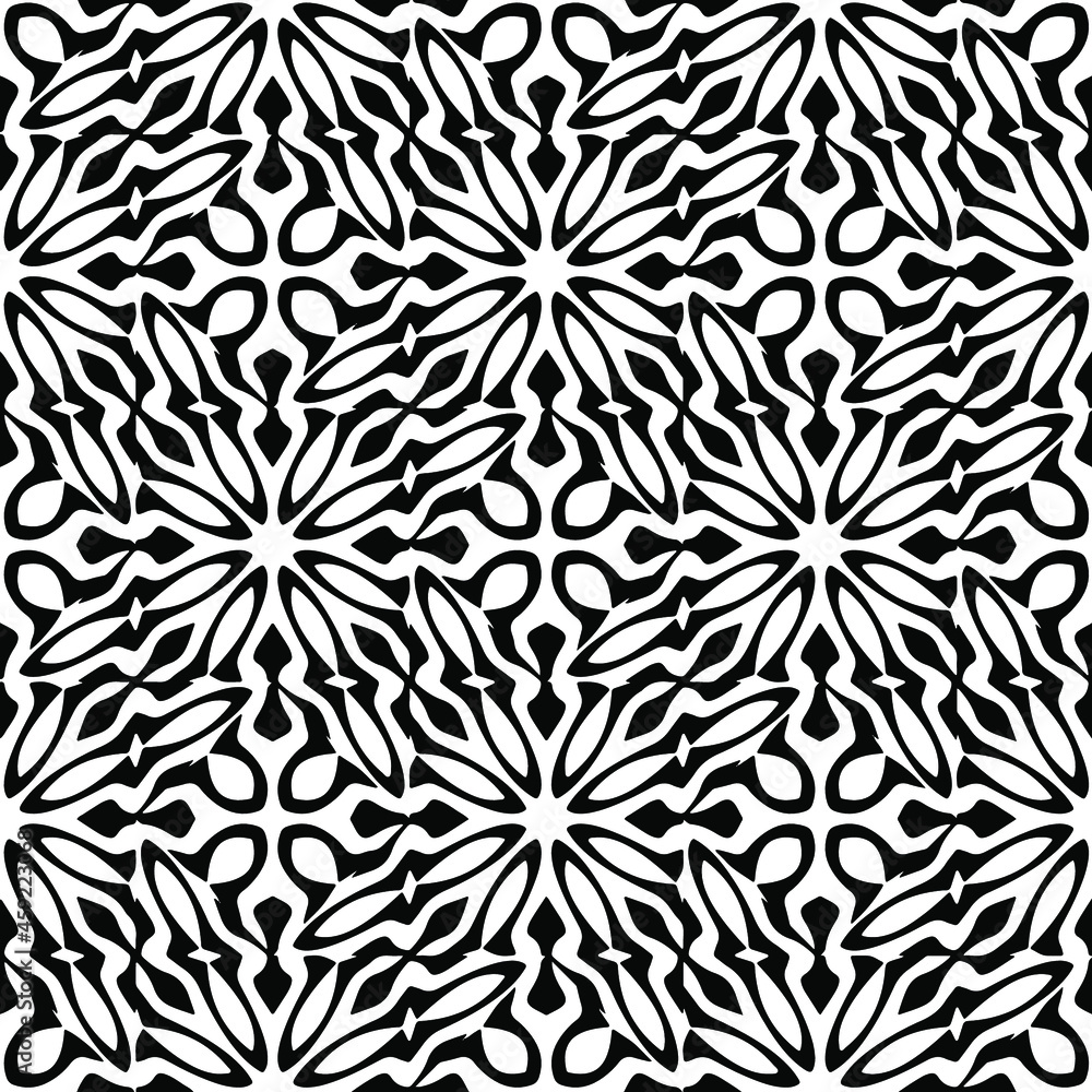 floral pattern background.Repeating geometric pattern from striped elements. Black pattern. floral pattern background.Repeating geometric pattern from striped elements. Black pattern.