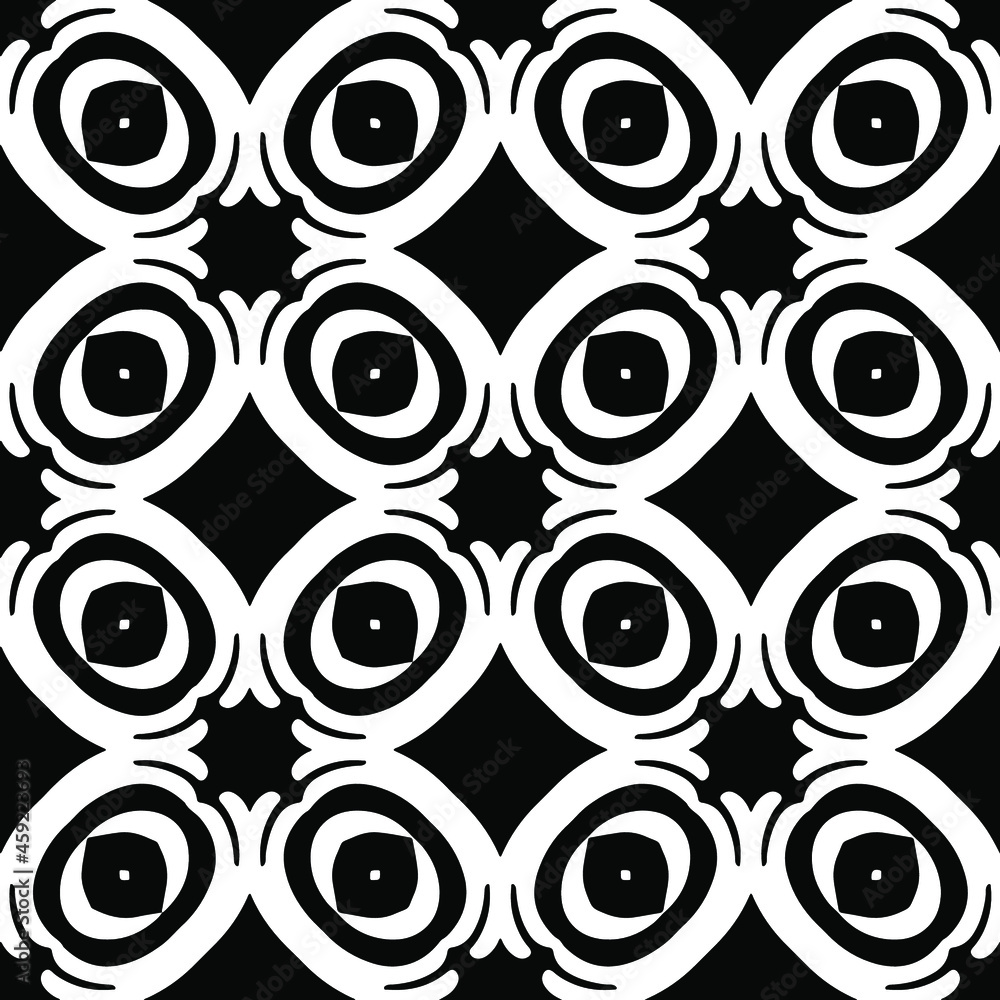 floral seamless pattern background.Geometric ornament for wallpapers and backgrounds. Black and white pattern.
floral seamless pattern background.Geometric ornament for wallpapers and backgrounds. Black and white pattern.