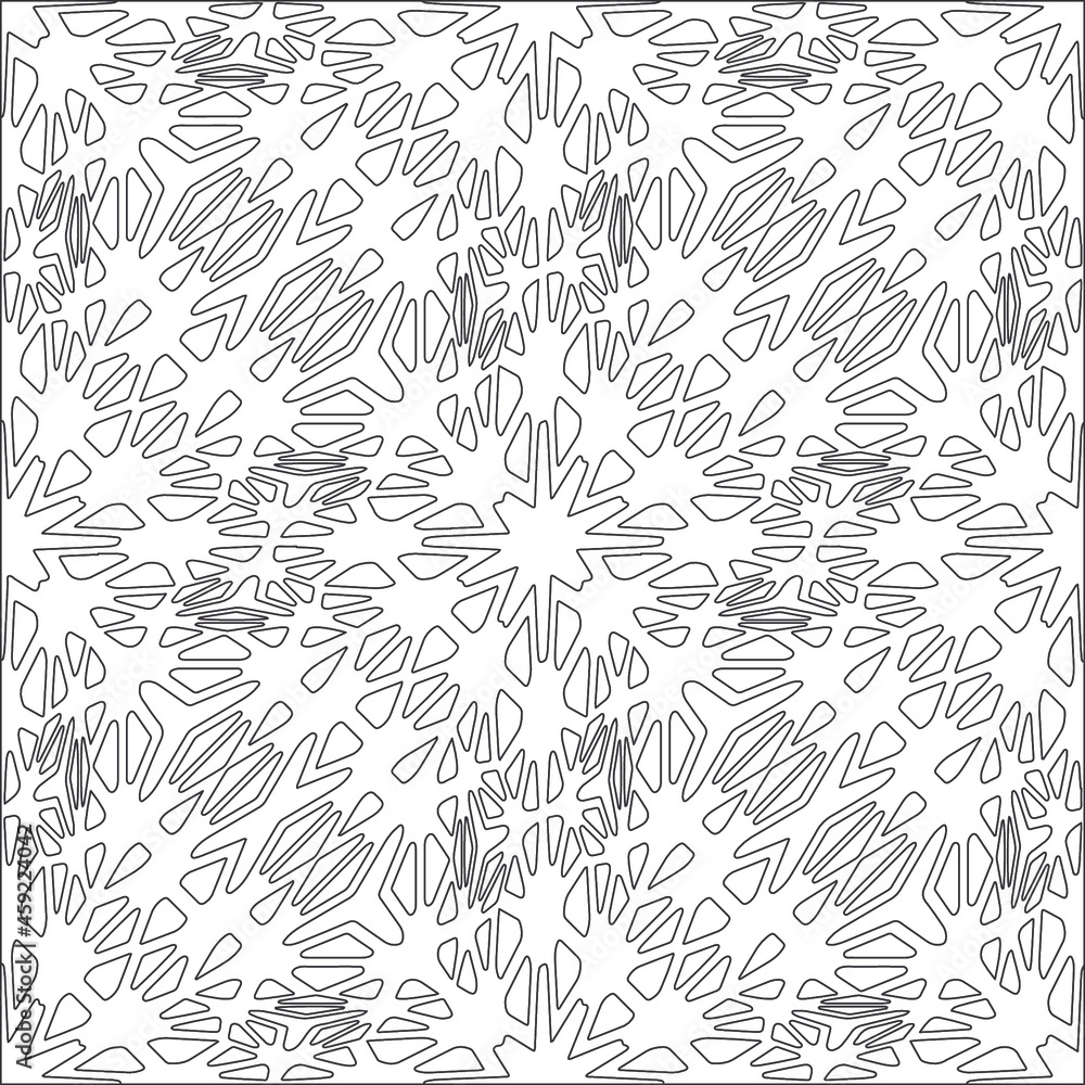 Obraz premium floral pattern background.Repeating geometric pattern from striped elements. Black pattern. 