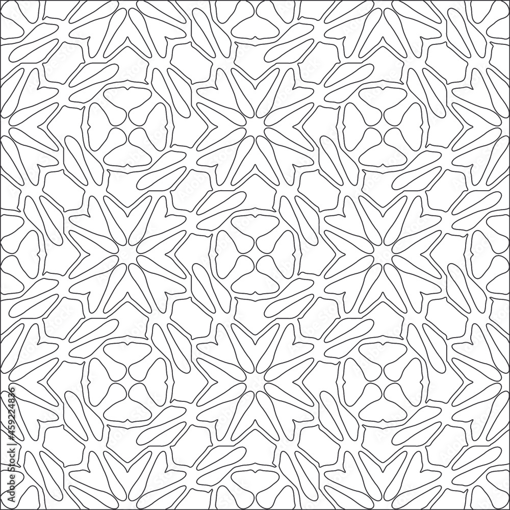 floral pattern background.Repeating geometric pattern from striped elements. Black pattern. floral pattern background.Repeating geometric pattern from striped elements. Black pattern.
