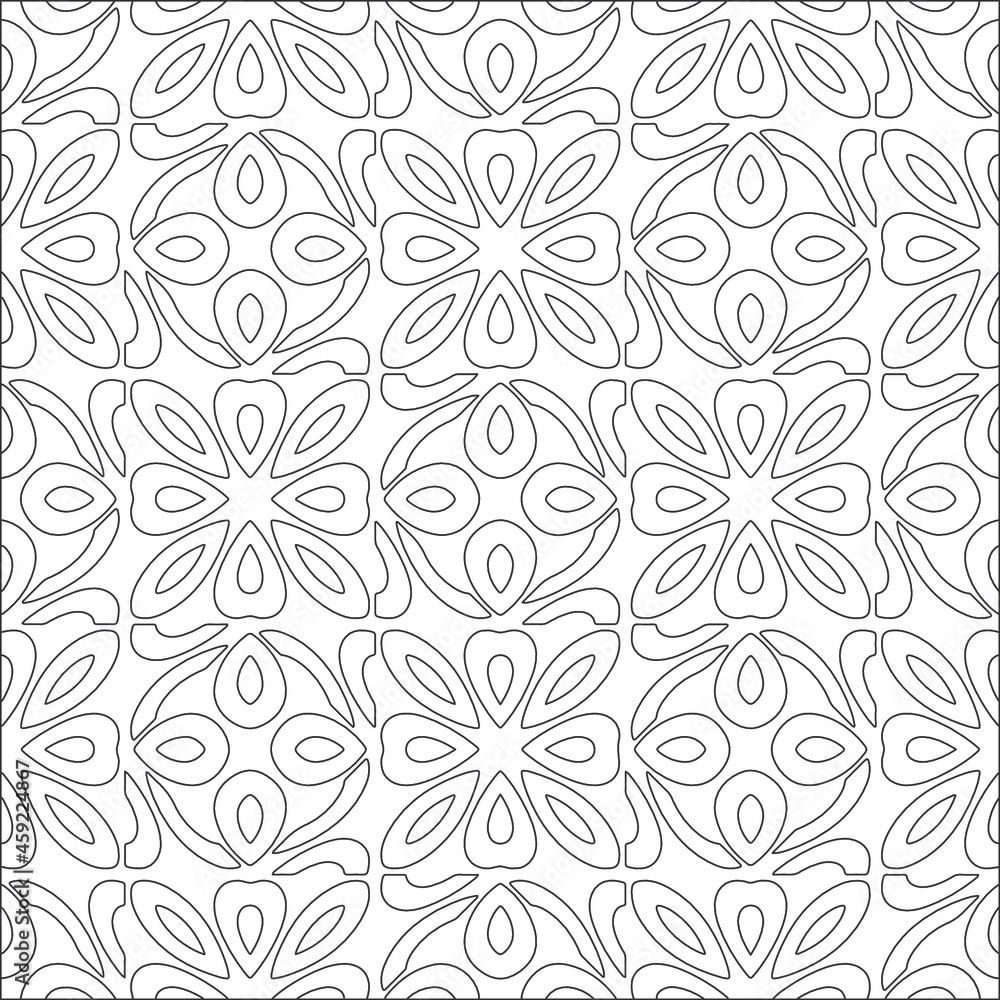 floral pattern background.Repeating geometric pattern from striped elements. Black pattern. floral pattern background.Repeating geometric pattern from striped elements. Black pattern.