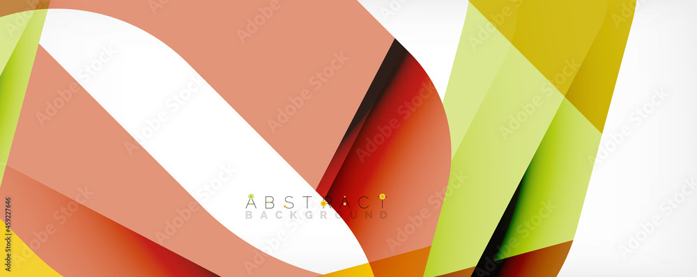 Geometric abstract background - multicolored abstract shapes on white. Vector Illustration For Wallpaper, Banner, Background, Landing Page Geometric abstract background - multicolored abstract shapes on white. Vector Illustration For Wallpaper, Banner, Background, Landing Page