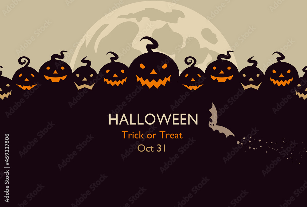 Halloween Design Pumpkins And The Moon Halloween Design Pumpkins And The Moon