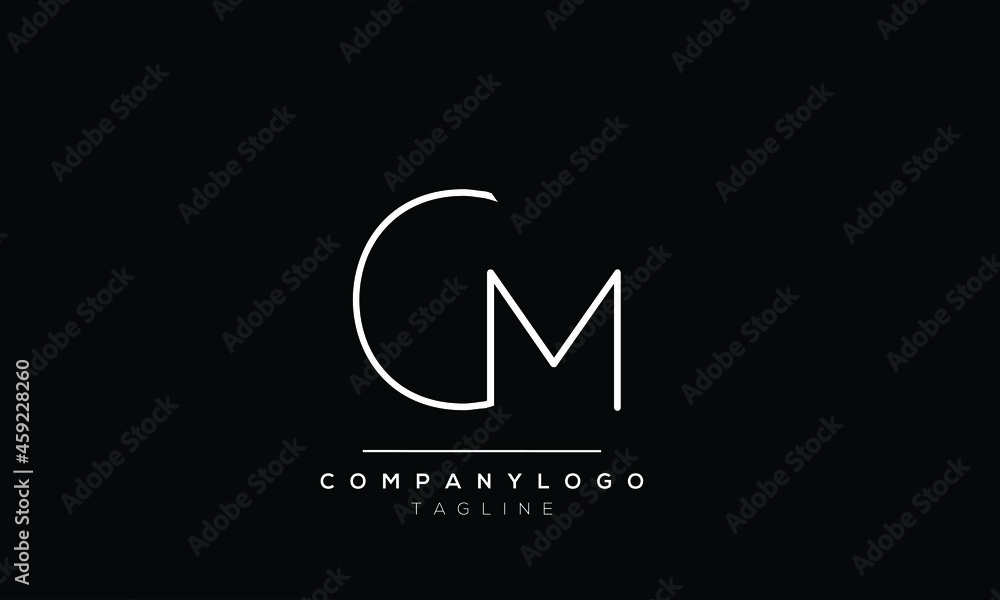 Abstract Letter Initial CM MC Vector Logo Design Template Abstract Letter Initial CM MC Vector Logo Design Template