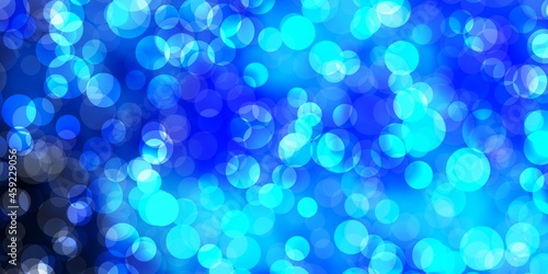 Dark BLUE vector backdrop with dots.