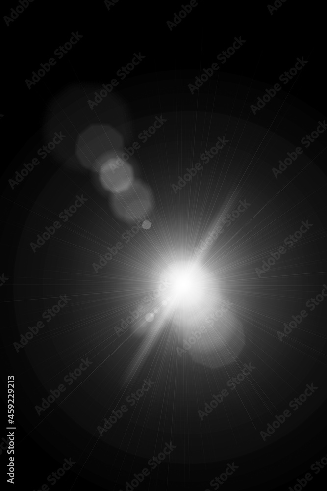 Fototapeta premium lights effects isolated on black backgrounds