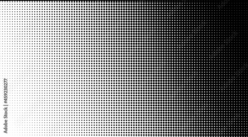 Light gradient halftone dots grunge wide background
