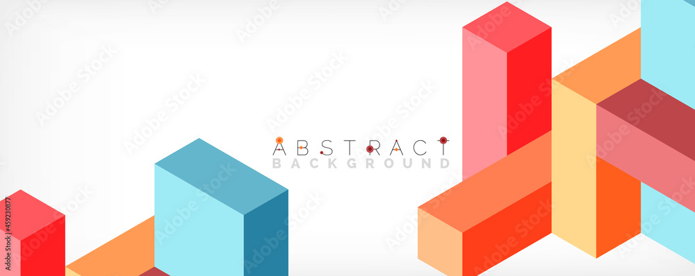 Abstract background. 3d cubes, cubic elements and blocks. Techno or business concept for wallpaper, banner, background, landing page Abstract background. 3d cubes, cubic elements and blocks. Techno or business concept for wallpaper, banner, background, landing page