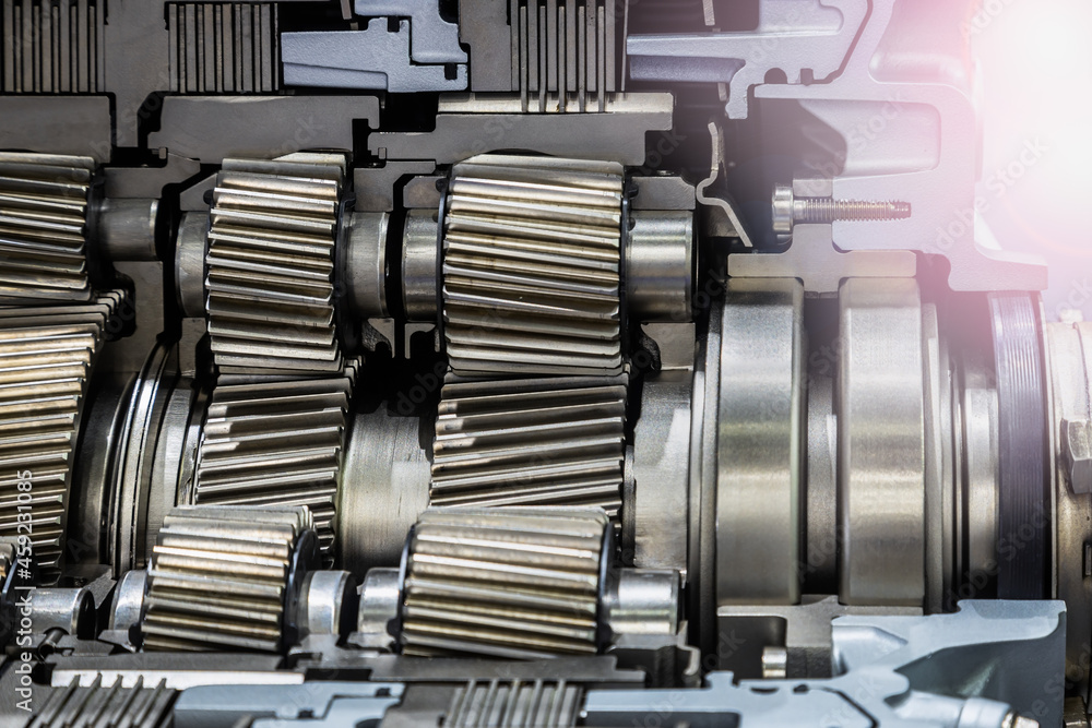 Transmission Cross Section, Automotive Transmission with Sprocket Transmission Cross Section, Automotive Transmission with Sprocket