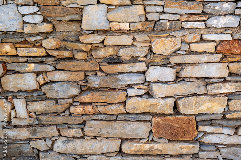 stone wall background, front view