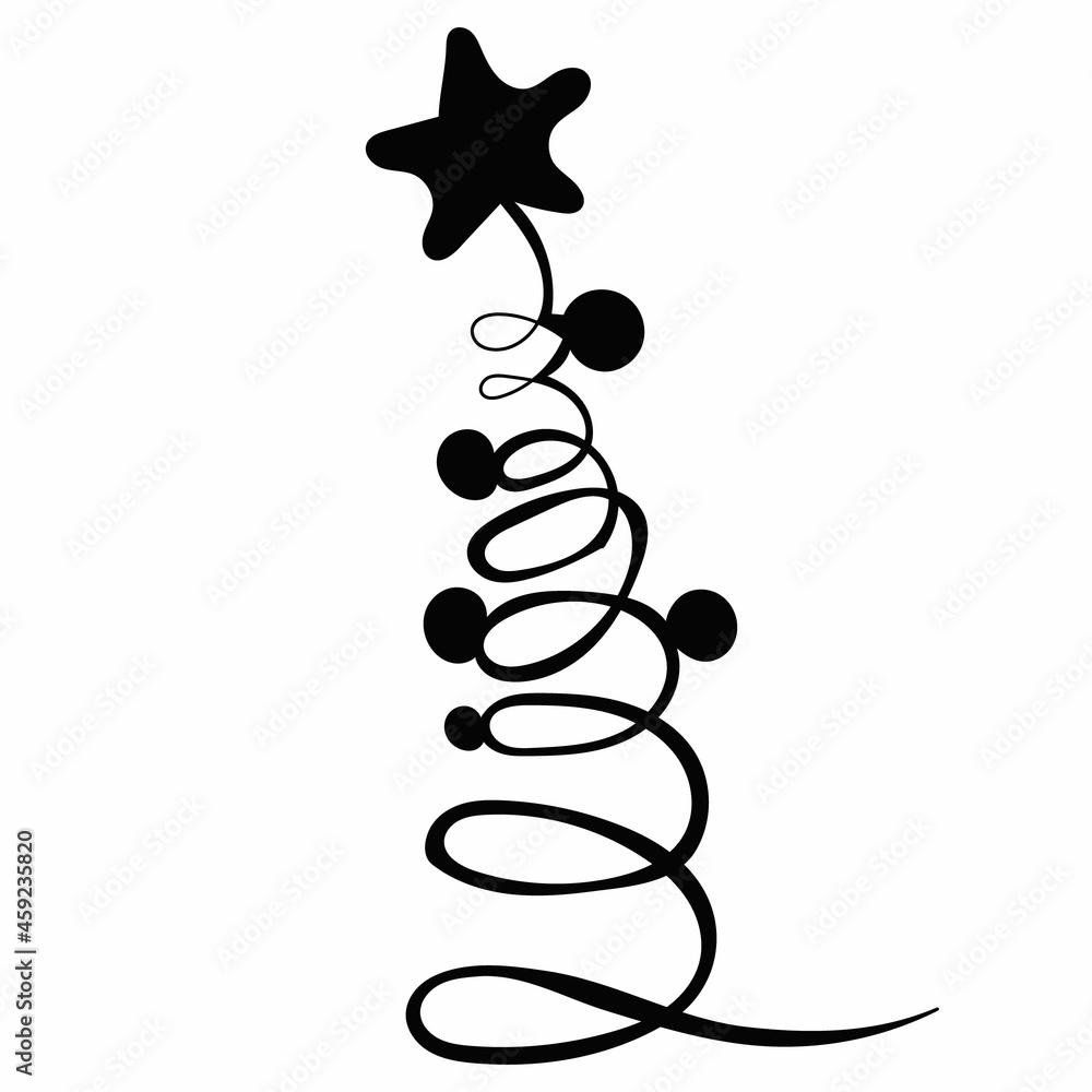 silhouette christmas tree, christmas, isolated silhouette christmas tree, christmas, isolated