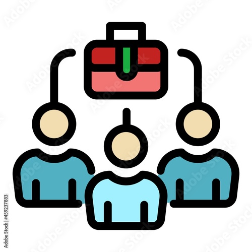 Marketing auditory icon. Outline marketing auditory vector icon color flat isolated